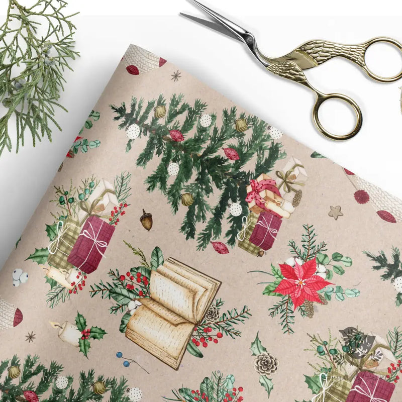 Christmas Tree And Gifts Wrapping Paper Craft Supplies & Tools > Party Gifting Packaging