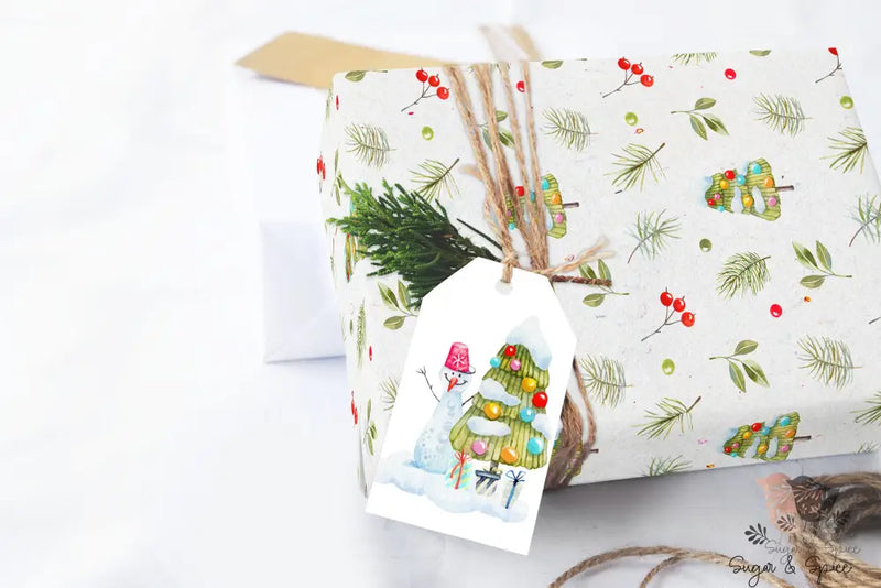 Christmas Tree Berries Holiday Wrapping Paper - Premium Craft Supplies & Tools > Party & Gifting > Packaging & Wrapping from Sugar and Spice Invitations - Just $26.10! Shop now at Sugar and Spice Paper