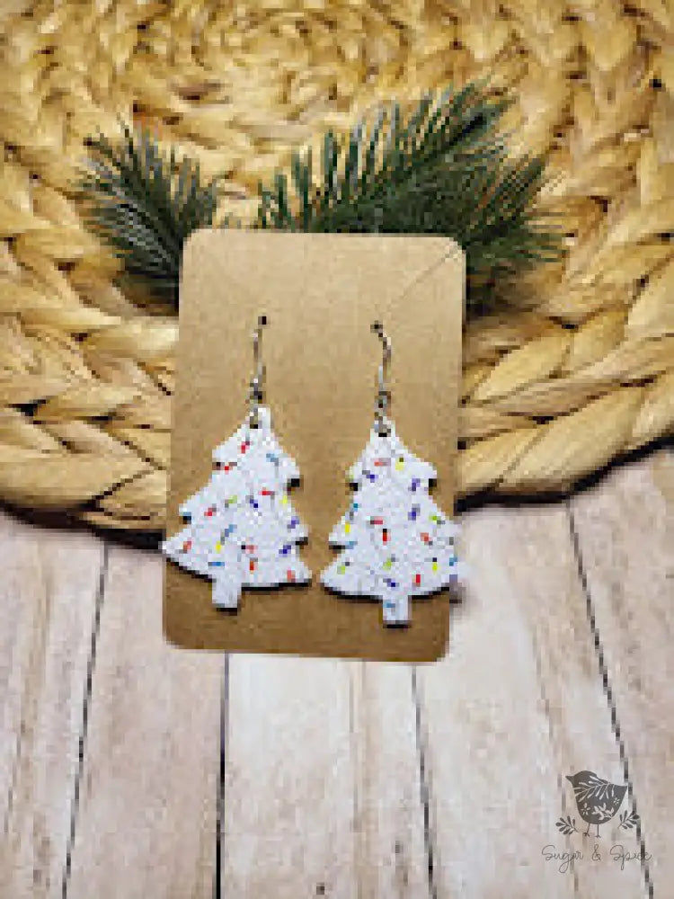 Christmas Tree with Lights Earrings - Premium  from Sugar and Spice Invitations - Just $11.25! Shop now at Sugar and Spice Paper