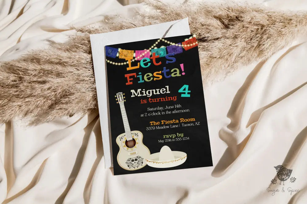 Coco Fiesta Mexican Birthday Invitation - Premium Digital File from Sugar and Spice Invitations - Just $1.95! Shop now at Sugar and Spice Paper