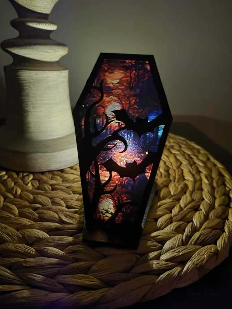 COFFIN HALLOWEEN Bats Tea light - Premium  from Sugar and Spice - Just $15! Shop now at Sugar and Spice Paper