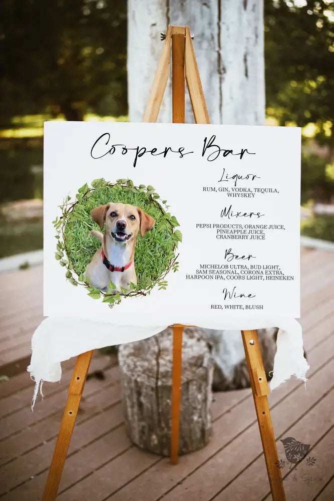 Coopers Ivy Pet Signature Drink Sign - Premium  from Sugar and Spice Invitations - Just $25! Shop now at Sugar and Spice Paper