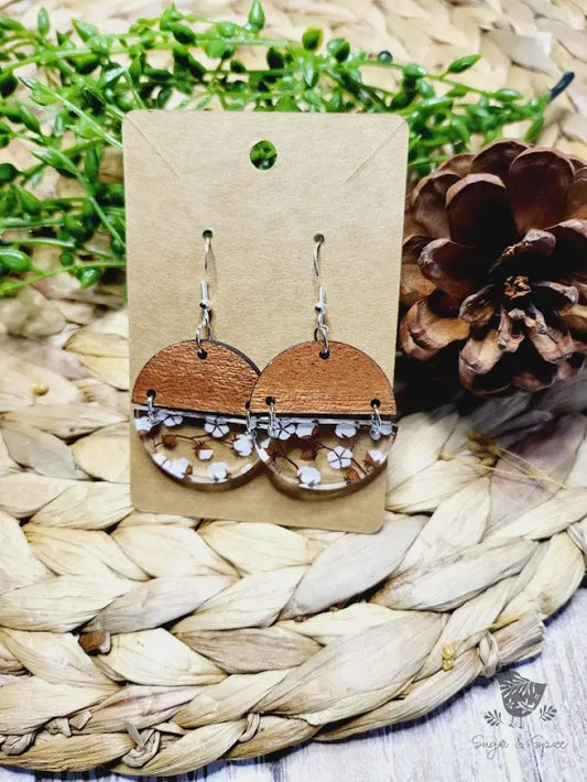 Cotton Fall Half Circle Earrings - Premium  from Sugar and Spice Invitations - Just $11.25! Shop now at Sugar and Spice Paper