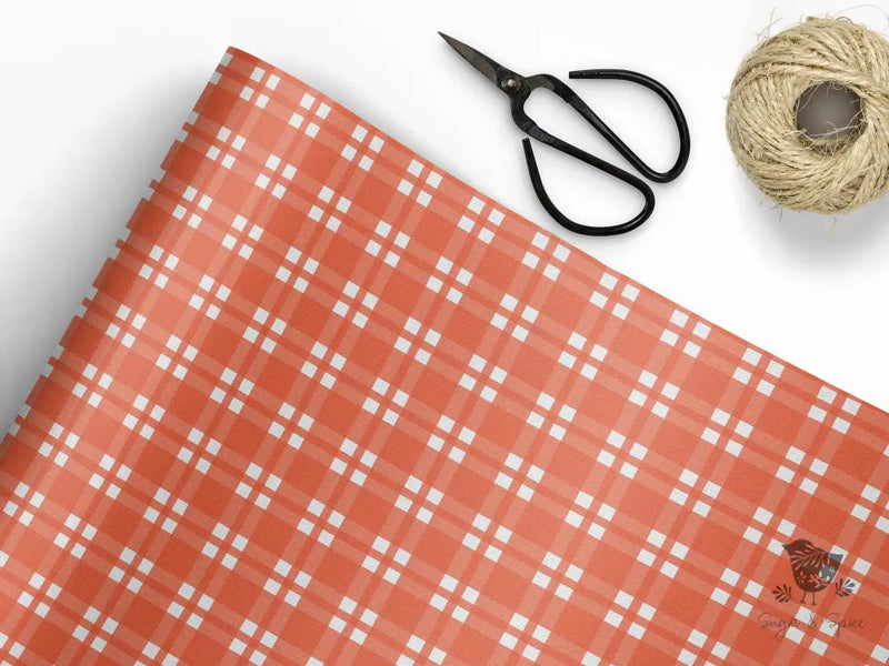 Country Red Checkered Wrapping Paper - Premium Craft Supplies & Tools > Party & Gifting > Packaging & Wrapping from Sugar and Spice Invitations - Just $26.10! Shop now at Sugar and Spice Paper