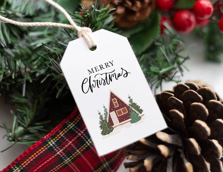 Cozy Home Christmas gift tag - Premium Craft Supplies & Tools > Party & Gifting > Labels, Stickers & Tags > Tags from Sugar and Spice Invitations - Just $26! Shop now at Sugar and Spice Paper