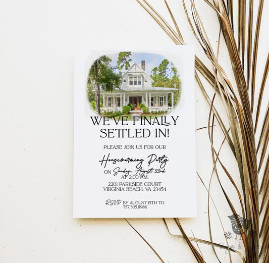 Custom House Portrait Housewarming Invitation - Premium Digital File from Sugar and Spice Invitations - Just $2.20! Shop now at Sugar and Spice Paper