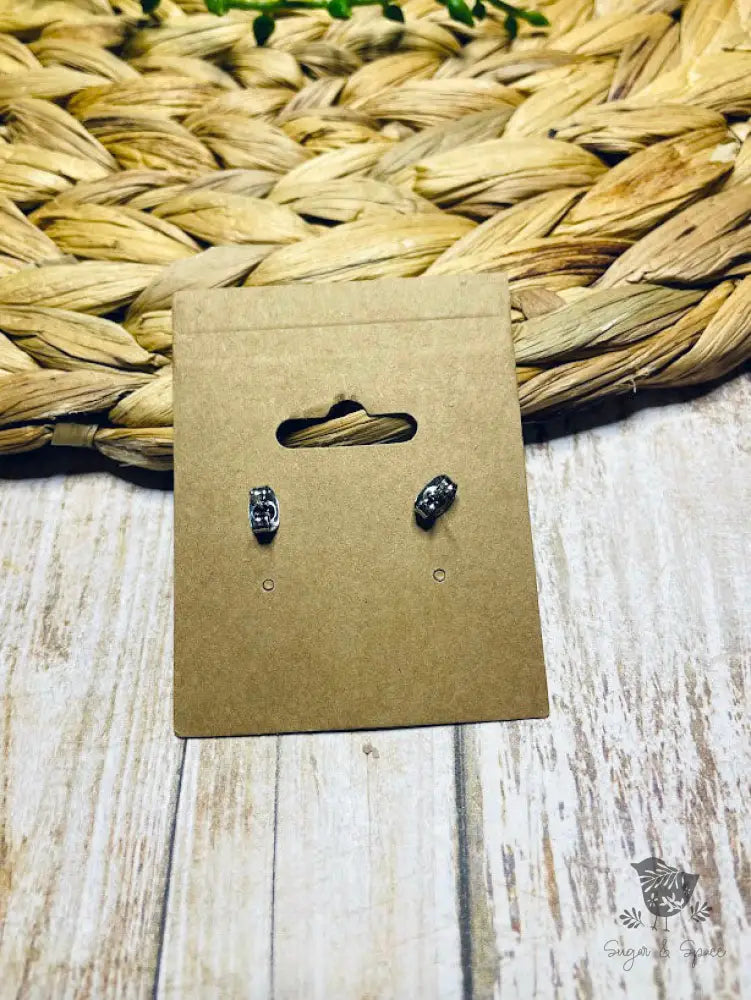 Damask Flower Wood Stud Earrings - Premium  from Sugar and Spice Invitations - Just $6! Shop now at Sugar and Spice Paper