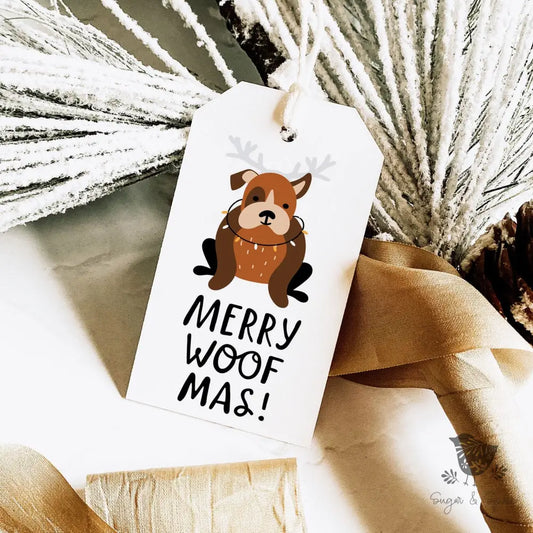 Dog Christmas Gift Tag - Premium Craft Supplies & Tools > Party & Gifting > Labels, Stickers & Tags > Tags from Sugar and Spice Invitations - Just $24! Shop now at Sugar and Spice Paper