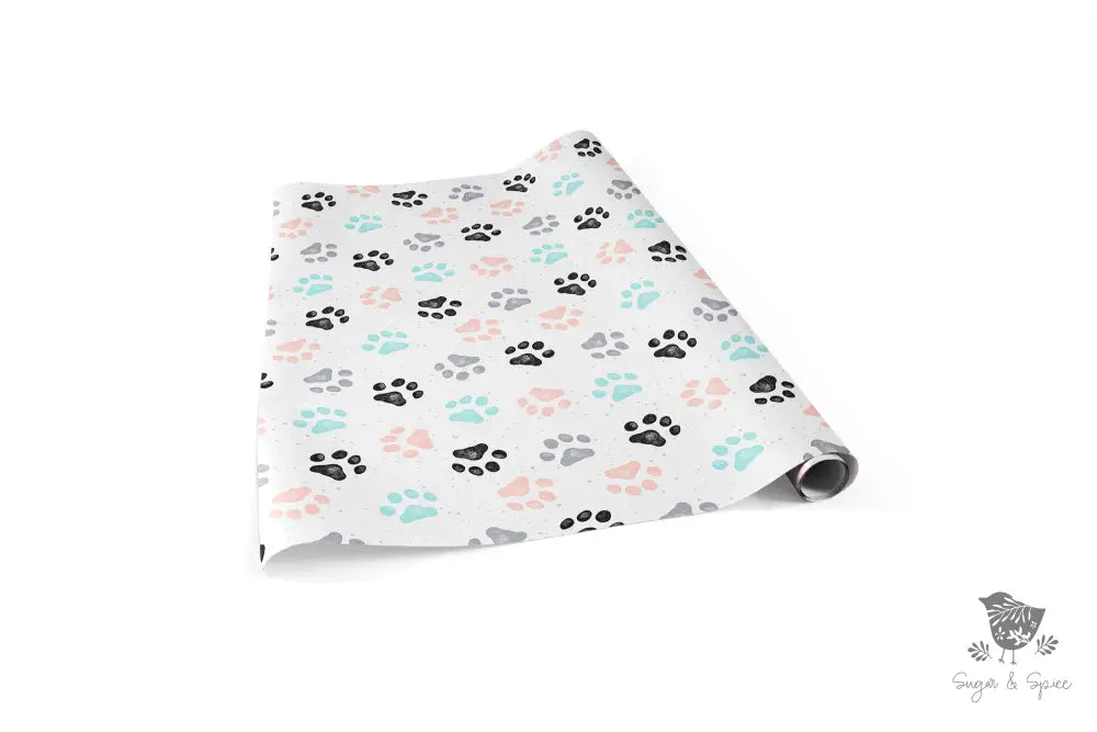 Dog Paw Wrapping Paper Craft Supplies & Tools > Party Gifting Packaging