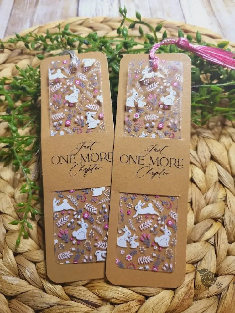 Easter Bunny Floral Acrylic Bookmark - Premium Engraved Gifts from Sugar and Spice - Just $4.87! Shop now at Sugar and Spice Paper