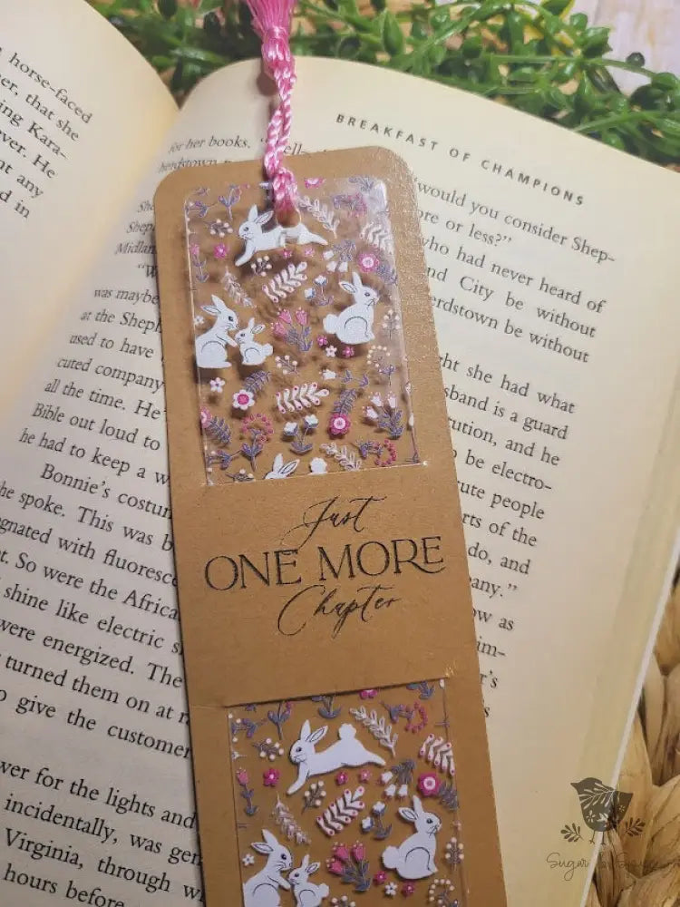 Easter Bunny Floral Acrylic Bookmark - Premium Engraved Gifts from Sugar and Spice - Just $4.87! Shop now at Sugar and Spice Paper