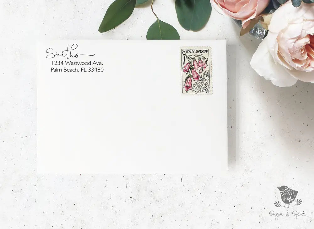 Elegant Smiths Address Stamp Self Inking - Premium Craft Supplies & Tools > Stamps & Seals > Stamps from Sugar and Spice Invitations - Just $38! Shop now at Sugar and Spice Paper