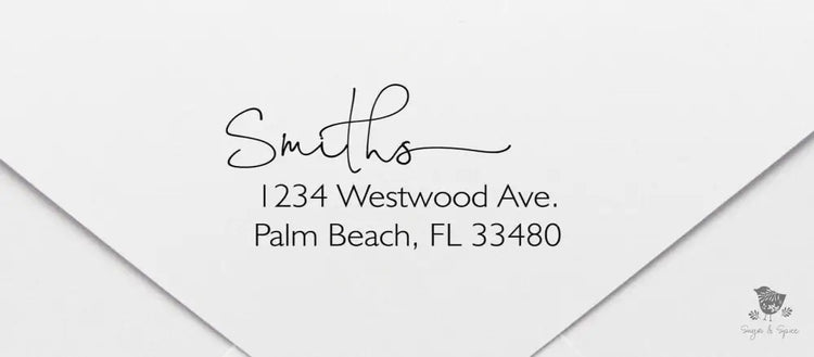 Elegant Smiths Address Stamp Self Inking Craft Supplies & Tools > Stamps Seals