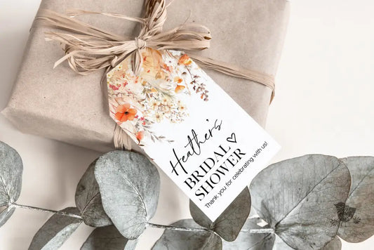 Fall Floral Minimalist Heart Gift Tag - Premium Craft Supplies & Tools > Party & Gifting > Labels, Stickers & Tags > Tags from Sugar and Spice Invitations - Just $26! Shop now at Sugar and Spice Paper