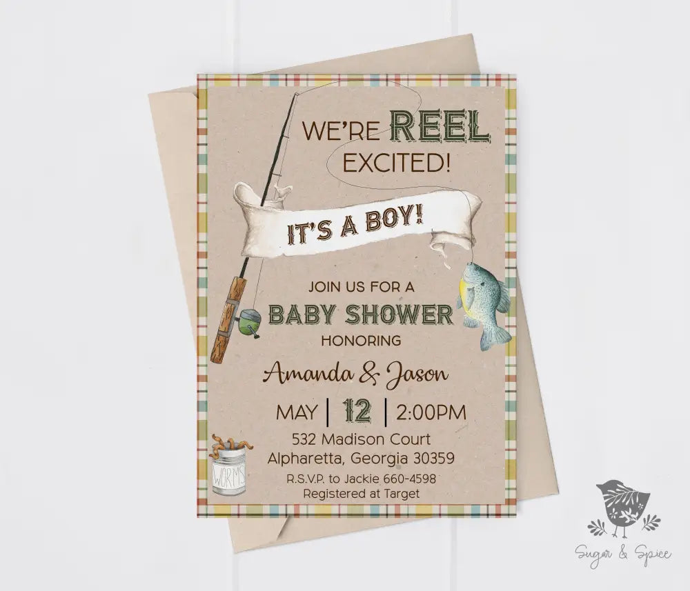 Fishing It's a Boy Baby Shower Invitation  Best Price in 2024 at Sugar and  Spice Paper
