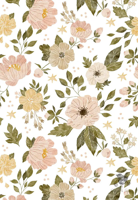Floral Spring Wrapping Paper Craft Supplies & Tools > Party Gifting Packaging