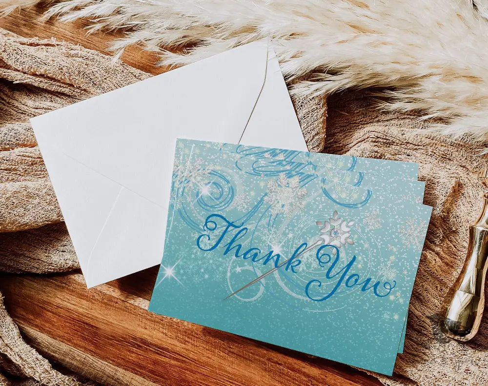 Frozen Thank You Card - Premium Paper & Party Supplies > Paper > Invitations & Announcements > Invitations from Sugar and Spice Invitations - Just $2.50! Shop now at Sugar and Spice Paper
