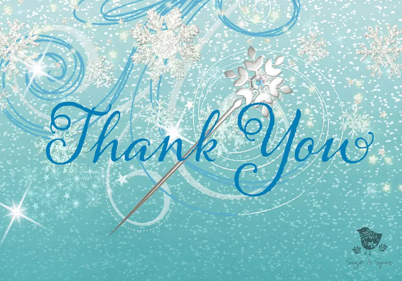 Frozen Thank You Card - Premium Paper & Party Supplies > Paper > Invitations & Announcements > Invitations from Sugar and Spice Invitations - Just $2.50! Shop now at Sugar and Spice Paper