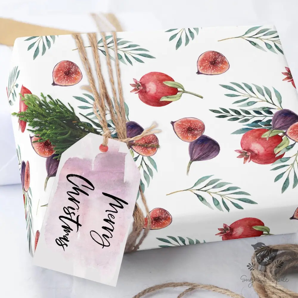 Fruit Fig Holiday Wrapping Paper - Premium Craft Supplies & Tools > Party & Gifting > Packaging & Wrapping from Sugar and Spice Invitations - Just $26.10! Shop now at Sugar and Spice Paper