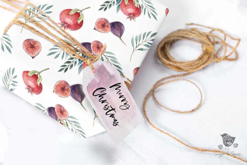 Fruit Fig Holiday Wrapping Paper - Premium Craft Supplies & Tools > Party & Gifting > Packaging & Wrapping from Sugar and Spice Invitations - Just $26.10! Shop now at Sugar and Spice Paper