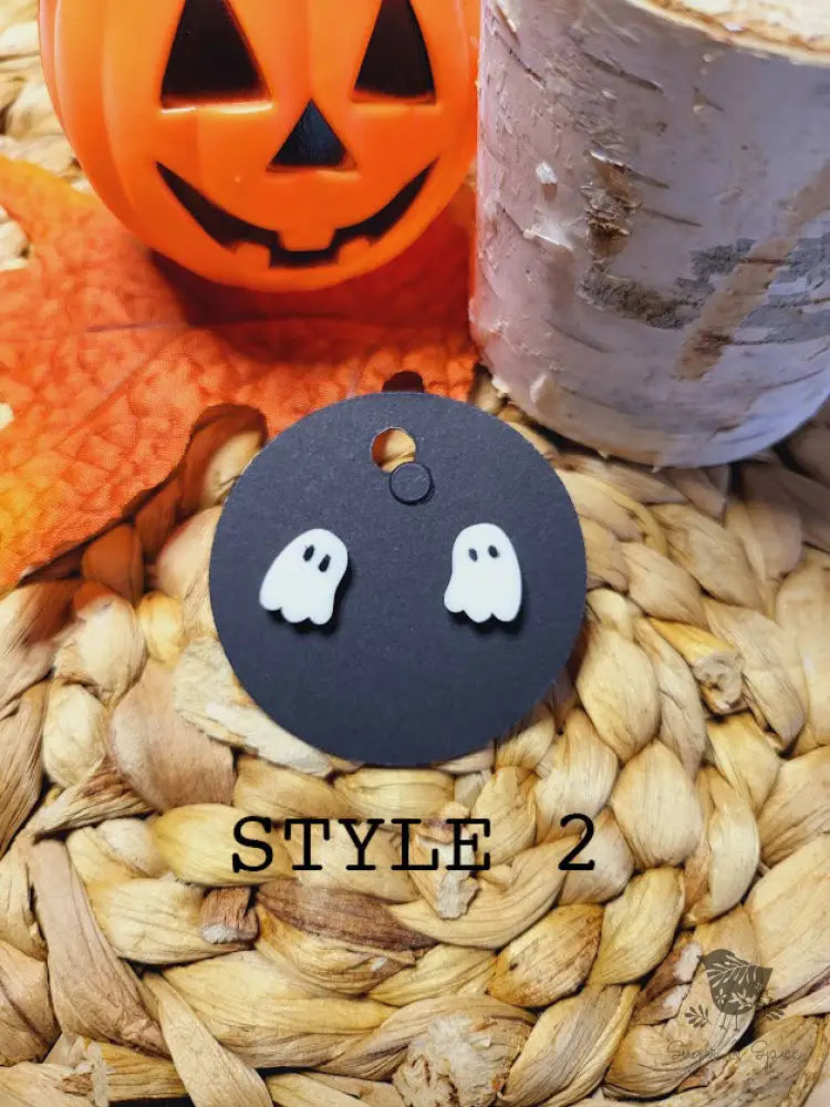 Ghost Acrylic Halloween Stud Earrings Style 2
