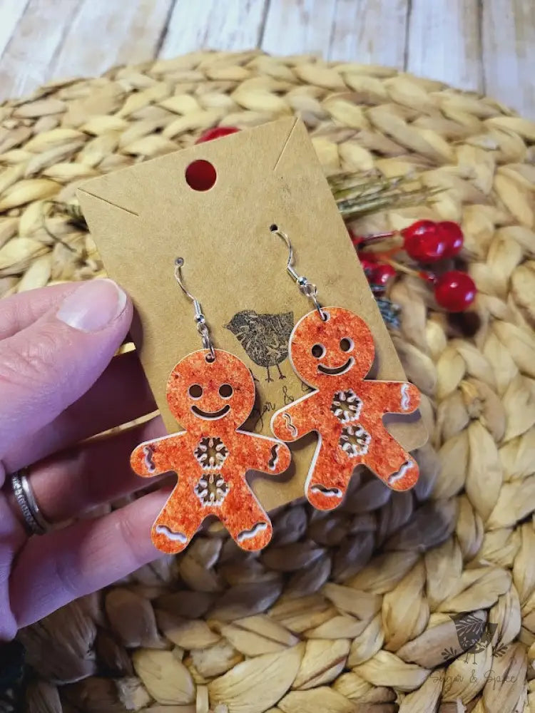 Gingerbread Cookie Christmas Earrings