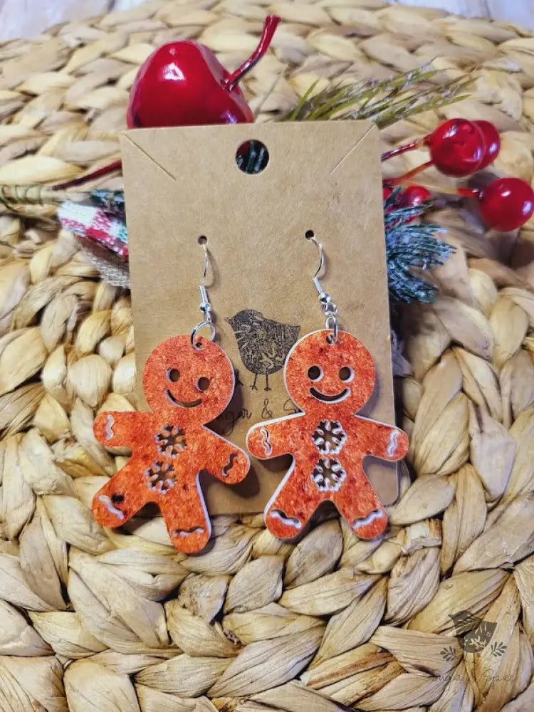 Gingerbread Cookie Christmas Earrings - Premium  from Sugar and Spice Invitations - Just $11.25! Shop now at Sugar and Spice Paper