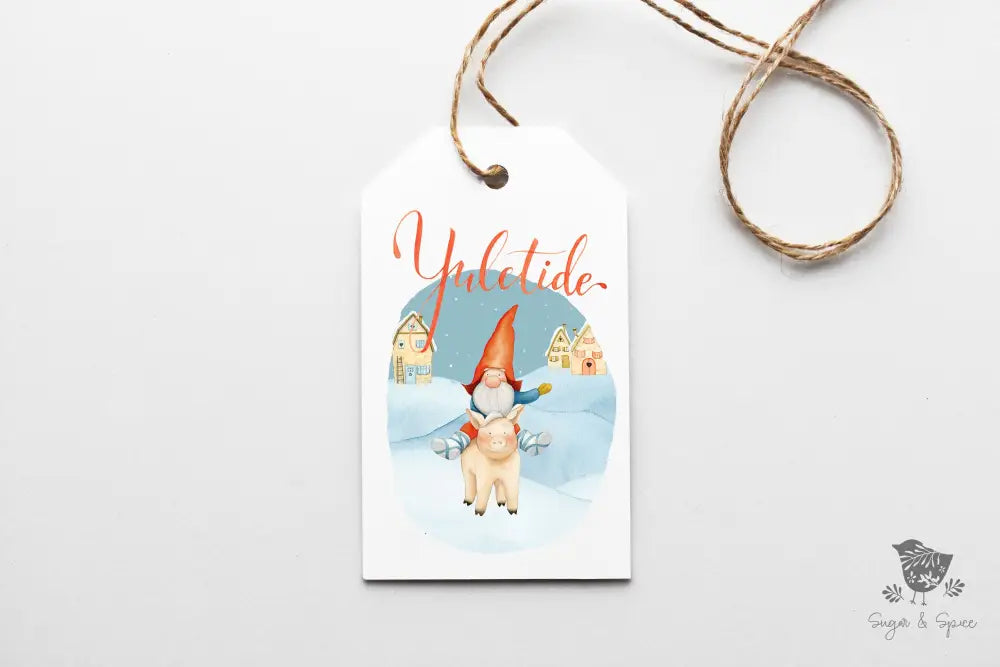 Gnome Christmas Gift Tag - Premium Craft Supplies & Tools > Party & Gifting > Labels, Stickers & Tags > Tags from Sugar and Spice Invitations - Just $26! Shop now at Sugar and Spice Paper