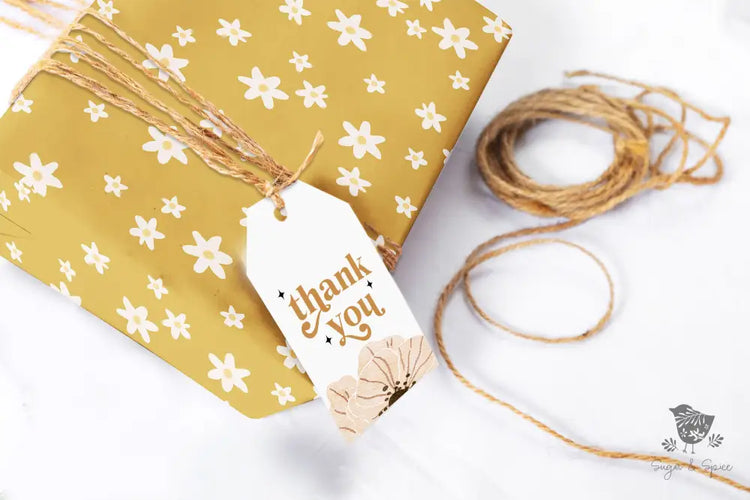 Gold Boho Daisy Wrapping Paper Craft Supplies & Tools > Party Gifting Packaging