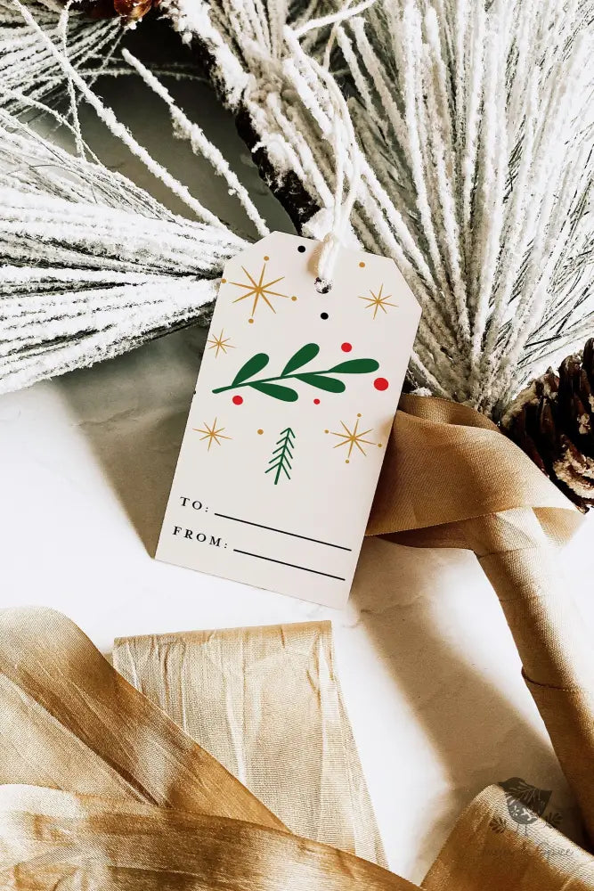 Gold Christmas Gift Tag - Premium Craft Supplies & Tools > Party & Gifting > Labels, Stickers & Tags > Tags from Sugar and Spice Invitations - Just $26! Shop now at Sugar and Spice Paper