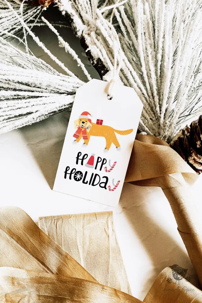 Golden Retriever Dog Gift Tag - Premium Craft Supplies & Tools > Party & Gifting > Labels, Stickers & Tags > Tags from Sugar and Spice Invitations - Just $24! Shop now at Sugar and Spice Paper