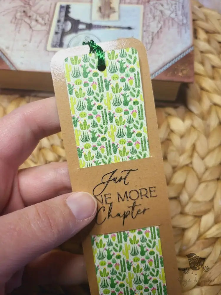 Green Cactus Pattern Acrylic Bookmark - Premium Engraved Gifts from Sugar and Spice - Just $4.87! Shop now at Sugar and Spice Paper