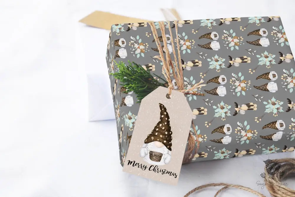 Grey Gnome Moose Wrapping Paper - Premium Craft Supplies & Tools > Party & Gifting > Packaging & Wrapping from Sugar and Spice Invitations - Just $26.10! Shop now at Sugar and Spice Paper