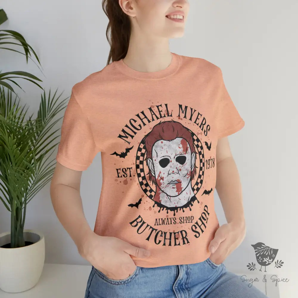Halloween Butcher Shop T-Shirt - Premium T-Shirt from Printify - Just $27.98! Shop now at Sugar and Spice Paper
