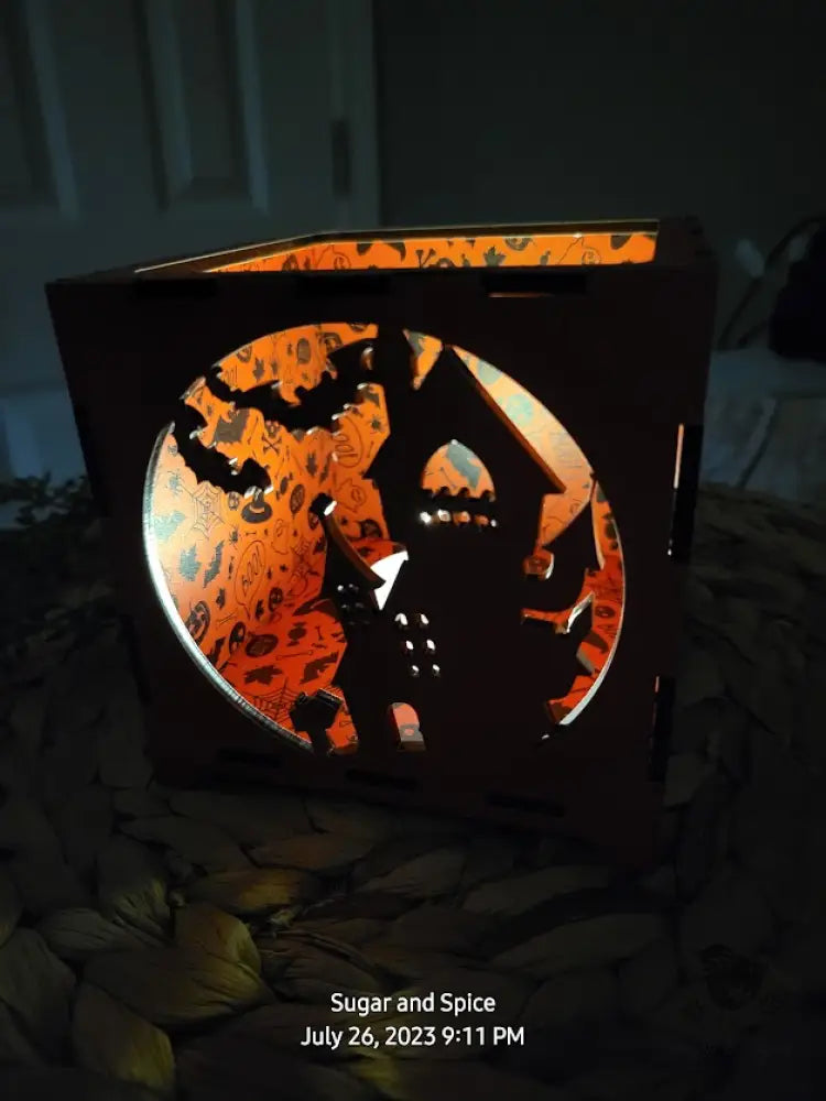 Halloween Haunted House Tea light Nightlight - Premium  from Sugar and Spice - Just $25! Shop now at Sugar and Spice Paper