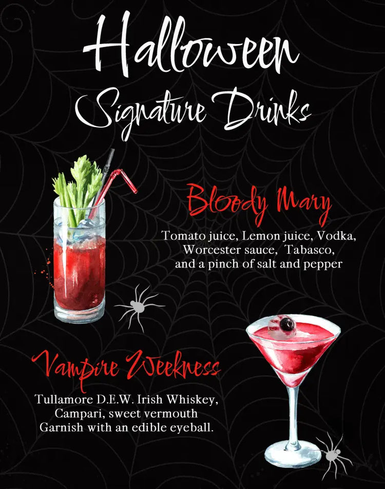 Halloween Spider Signature Drink Sign - Premium  from Sugar and Spice Invitations - Just $35! Shop now at Sugar and Spice Paper