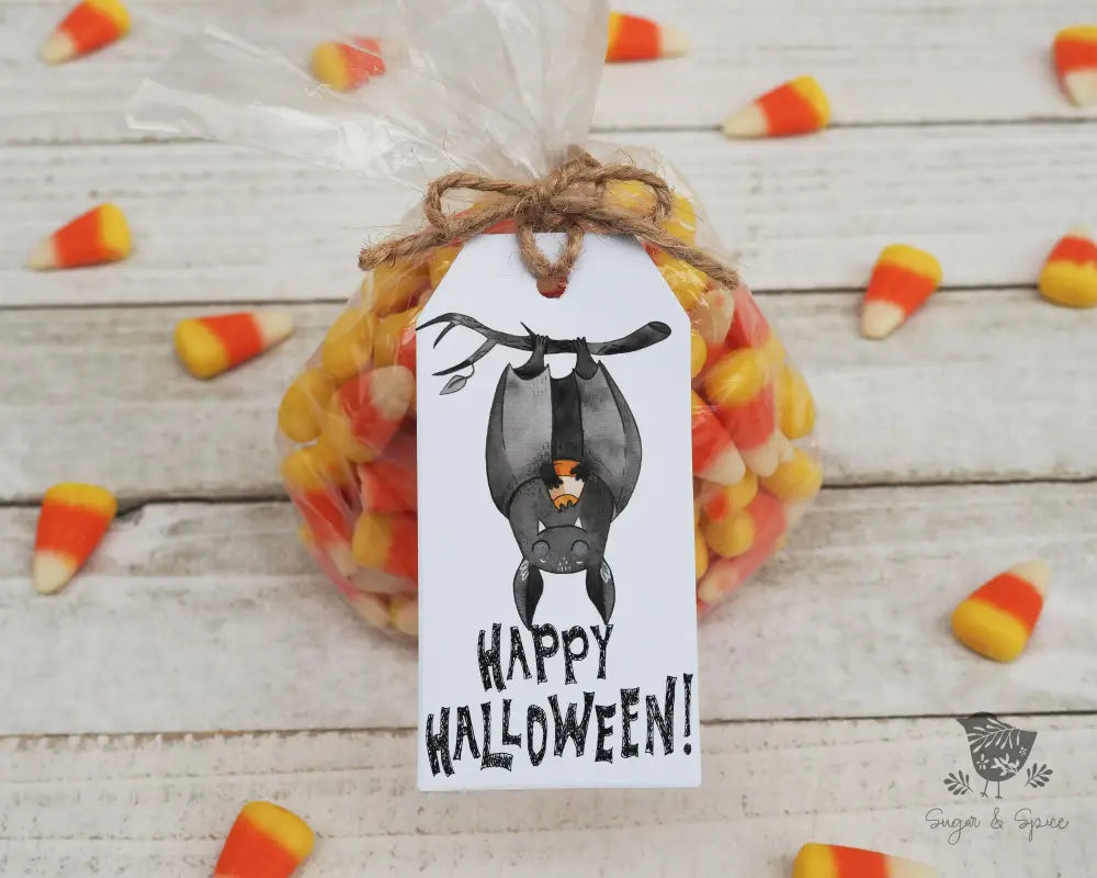 Hanging Bat Halloween Gift Tag - Premium Craft Supplies & Tools > Party & Gifting > Labels, Stickers & Tags > Tags from Sugar and Spice Invitations - Just $26! Shop now at Sugar and Spice Paper