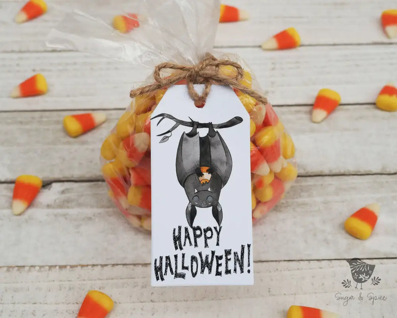 Hanging Bat Halloween Gift Tag - Premium Craft Supplies & Tools > Party & Gifting > Labels, Stickers & Tags > Tags from Sugar and Spice Invitations - Just $26! Shop now at Sugar and Spice Paper