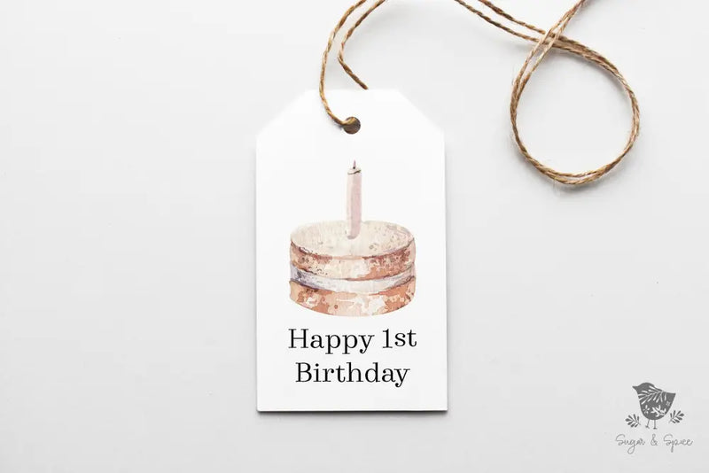 Happy Birthday Cake Gift Tags - Premium Craft Supplies & Tools > Party & Gifting > Labels, Stickers & Tags > Tags from Sugar and Spice Invitations - Just $24! Shop now at Sugar and Spice Paper