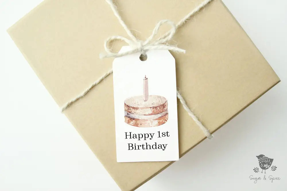 Happy Birthday Cake Gift Tags - Premium Craft Supplies & Tools > Party & Gifting > Labels, Stickers & Tags > Tags from Sugar and Spice Invitations - Just $24! Shop now at Sugar and Spice Paper