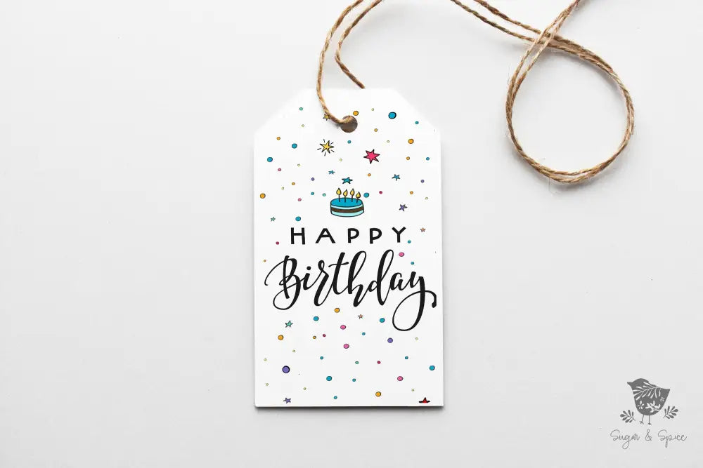 Happy Birthday Gift Tags - Premium Craft Supplies & Tools > Party & Gifting > Labels, Stickers & Tags > Tags from Sugar and Spice Invitations - Just $26! Shop now at Sugar and Spice Paper