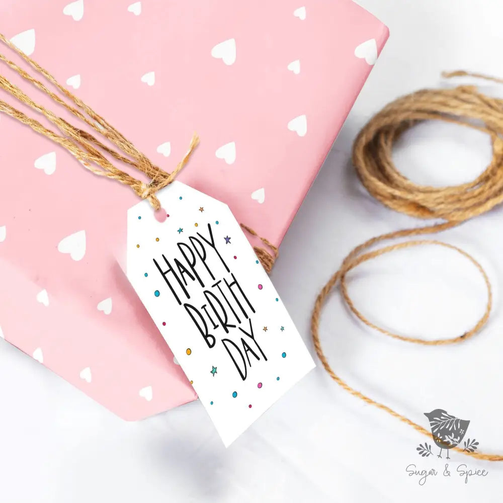 Happy Birthday Gift Tags - Premium Craft Supplies & Tools > Party & Gifting > Labels, Stickers & Tags > Tags from Sugar and Spice Invitations - Just $24! Shop now at Sugar and Spice Paper