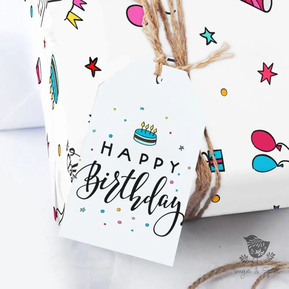 Happy Birthday Gift Tags - Premium Craft Supplies & Tools > Party & Gifting > Labels, Stickers & Tags > Tags from Sugar and Spice Invitations - Just $26! Shop now at Sugar and Spice Paper