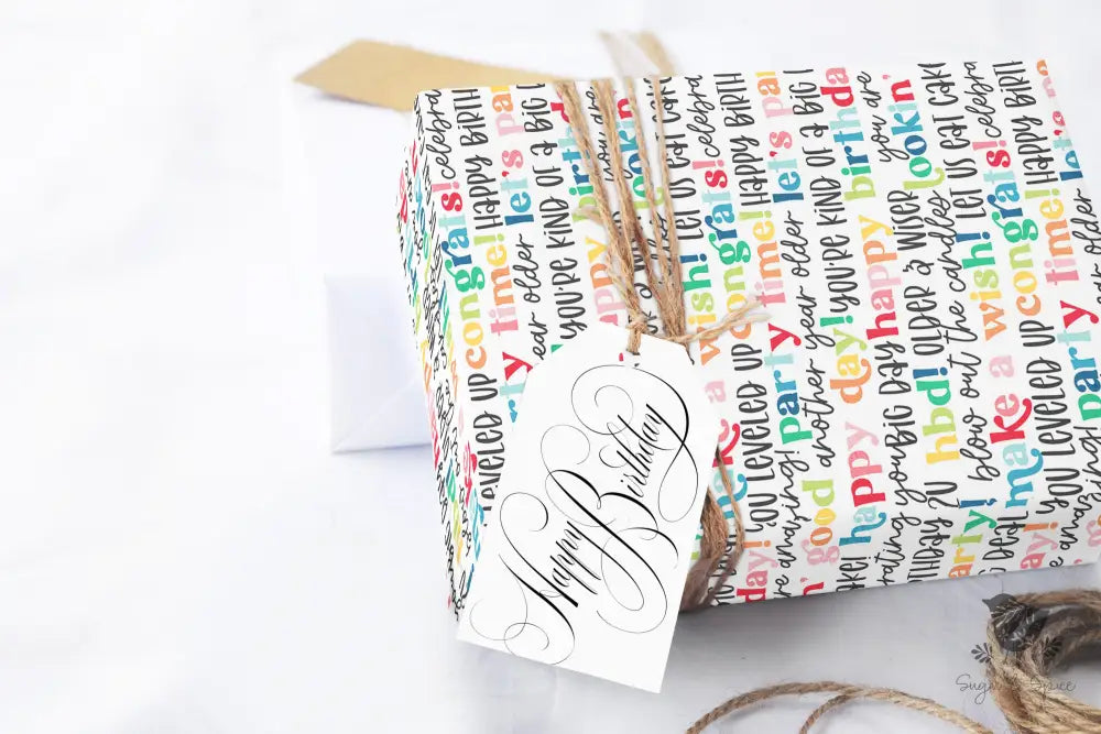 Happy Birthday Wrapping Paper - Premium Craft Supplies & Tools > Party & Gifting > Packaging & Wrapping from Sugar and Spice Invitations - Just $26.10! Shop now at Sugar and Spice Paper