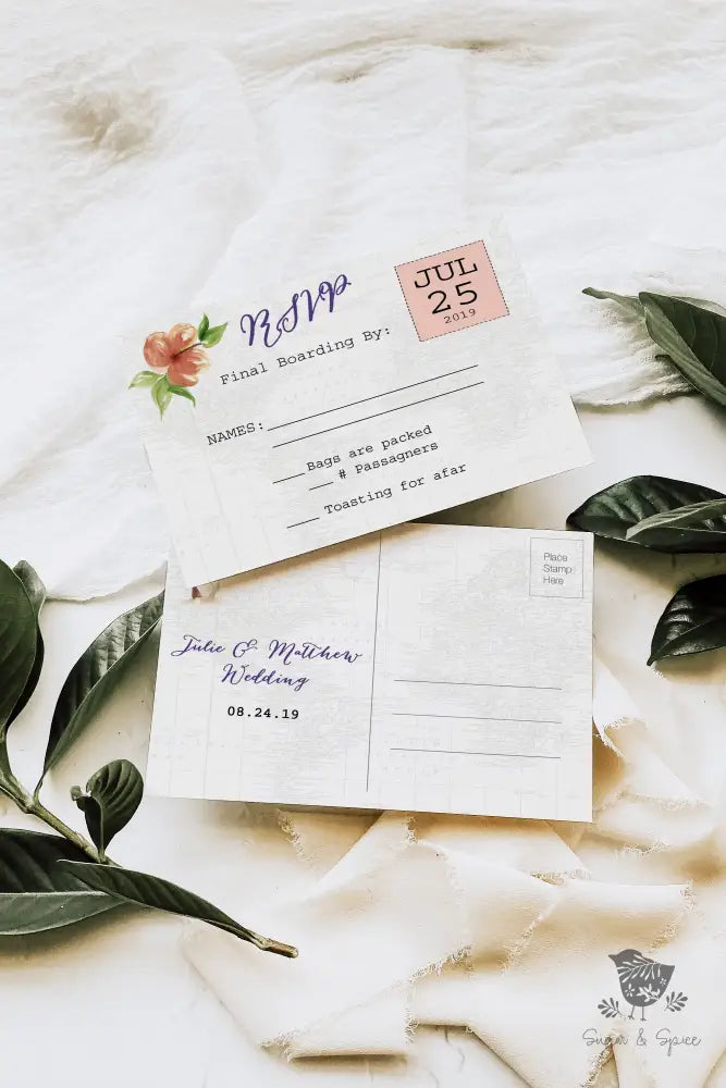 Hawaii Boarding Pass Ticket Wedding Invitation Suite - Premium  from Sugar and Spice Invitations - Just $2.10! Shop now at Sugar and Spice Paper