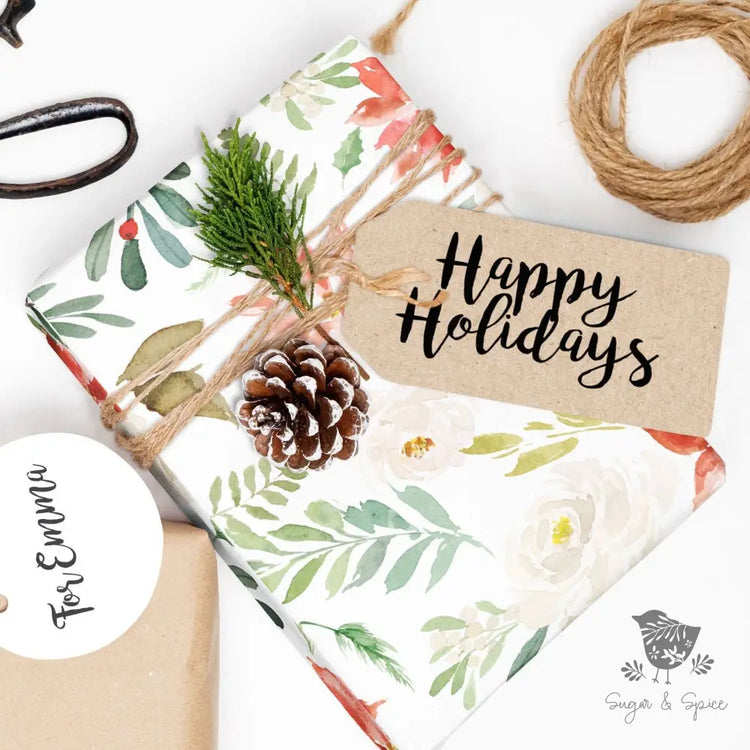 Holiday Floral Wrapping Paper Craft Supplies & Tools > Party Gifting Packaging