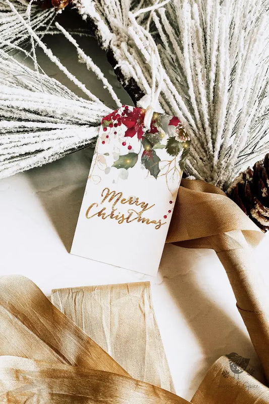 Holly & Lights Christmas Gift Tag - Premium Craft Supplies & Tools > Party & Gifting > Labels, Stickers & Tags > Tags from Sugar and Spice Invitations - Just $24! Shop now at Sugar and Spice Paper