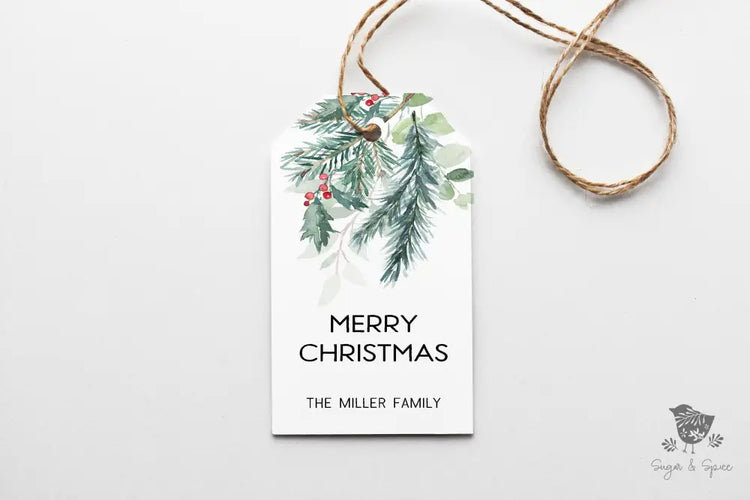 Holly & Pine Gift Tags - Premium Craft Supplies & Tools > Party & Gifting > Labels, Stickers & Tags > Tags from Sugar and Spice Invitations - Just $26! Shop now at Sugar and Spice Paper