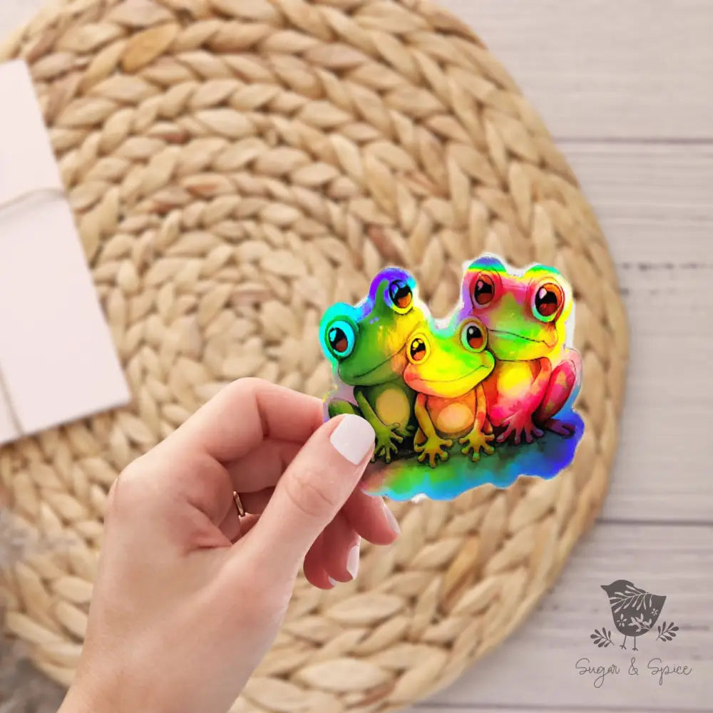 Holographic Fantasy Frog Waterproof Stickers - Premium  from Sugar and Spice Invitations - Just $3.50! Shop now at Sugar and Spice Paper