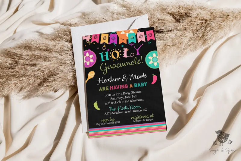 Holy Guacamole Baby Shower Invitation - Premium  from Sugar and Spice Invitations - Just $1.95! Shop now at Sugar and Spice Paper